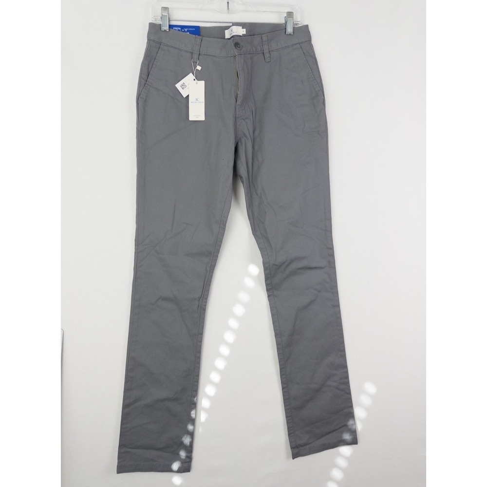 NWT Arturo Calle Pants Mens 32 Tapered Chino Pockets Flat Front Preppy - Picture 2 of 10
